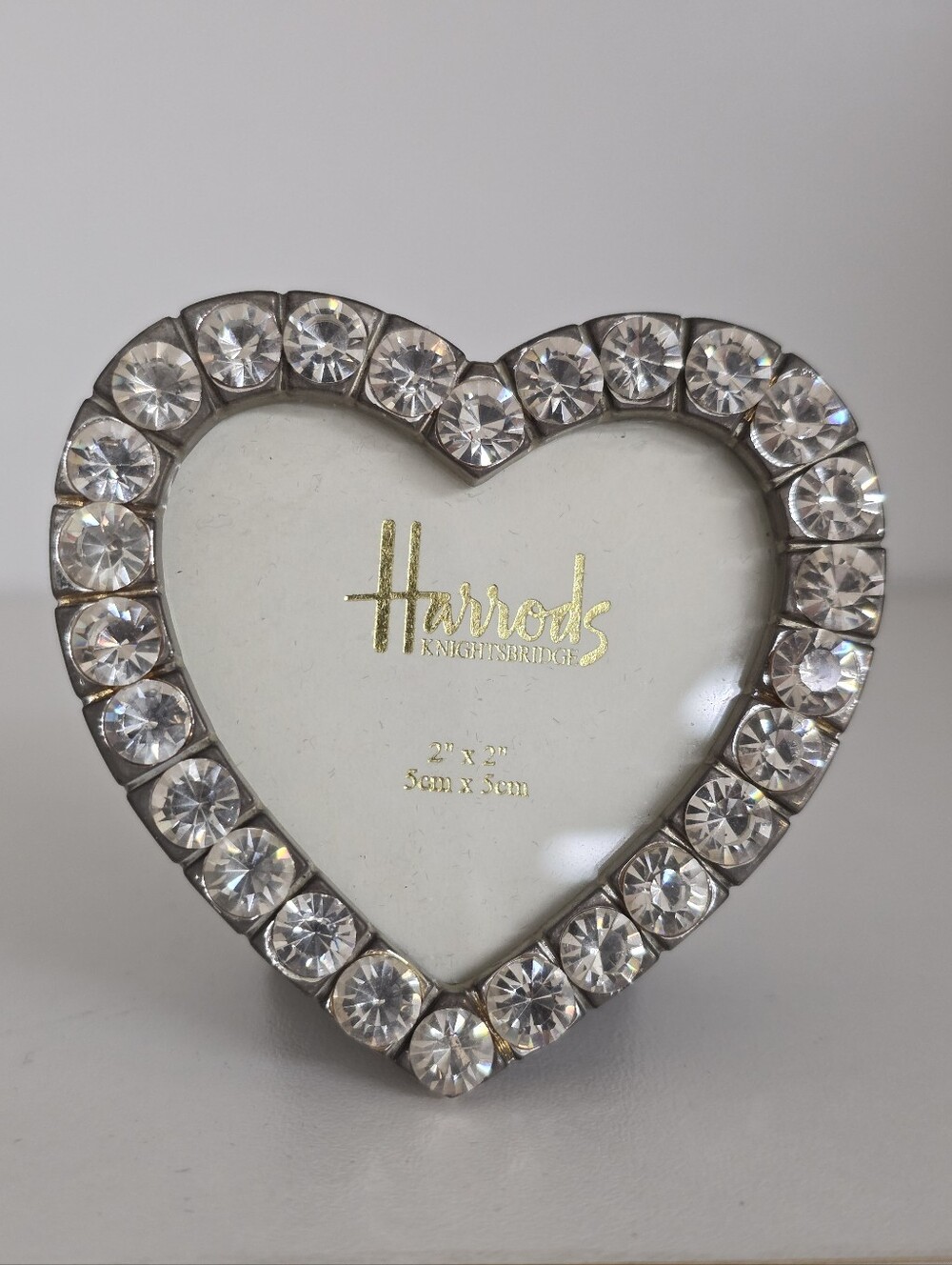 Harrods Rhinestone Heart Mini Photo Frame RARE - Picture 5 of 5
